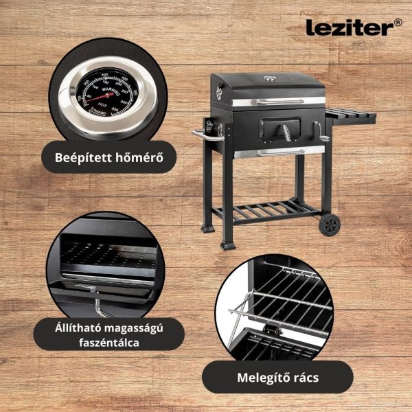 Multifunkciós faszenes kerti grillsütő - Image 7