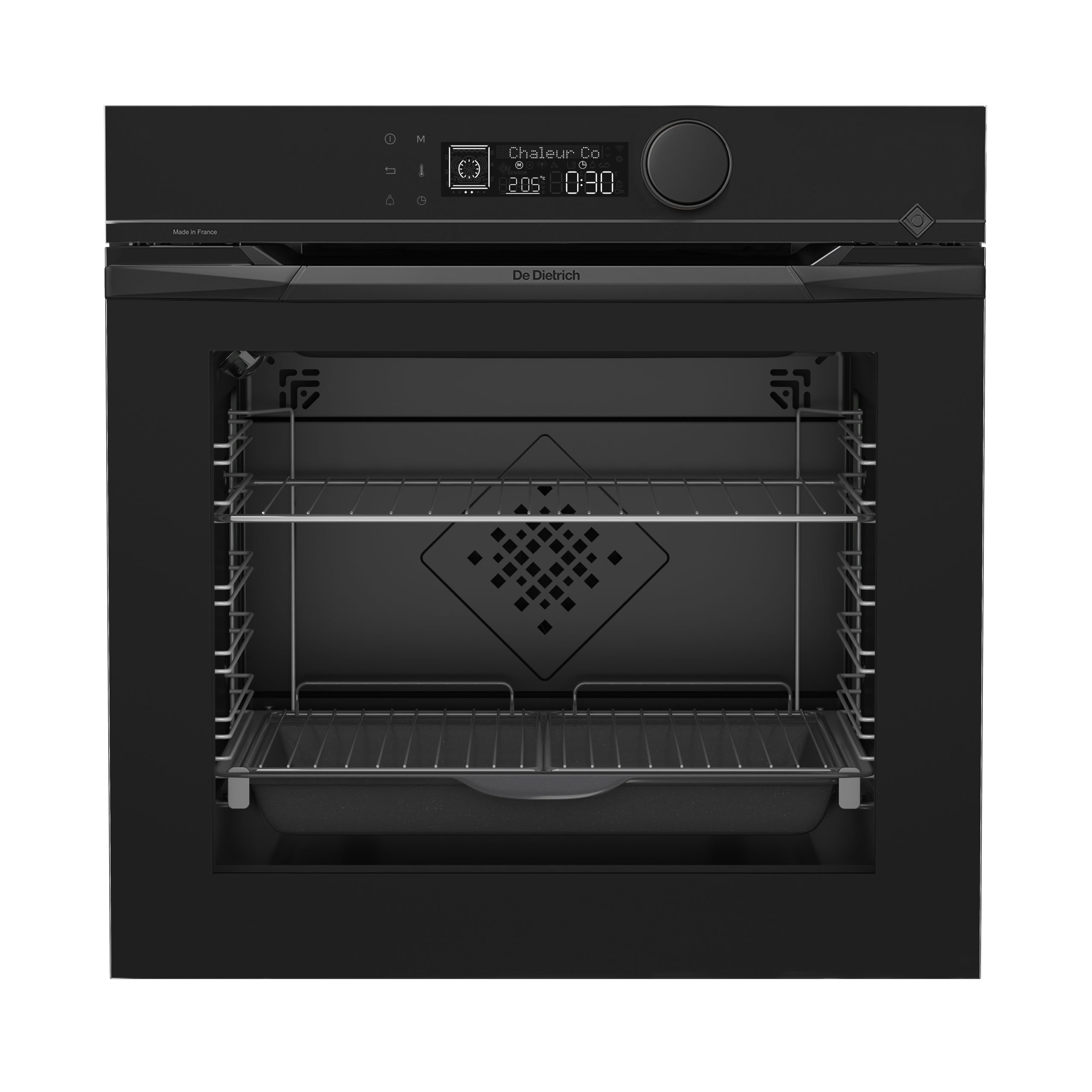 De Dietrich multifunkciós sütő, gőztisztítás, 73 l, 12 funkció, 70 auto recept, LCD, infinite black