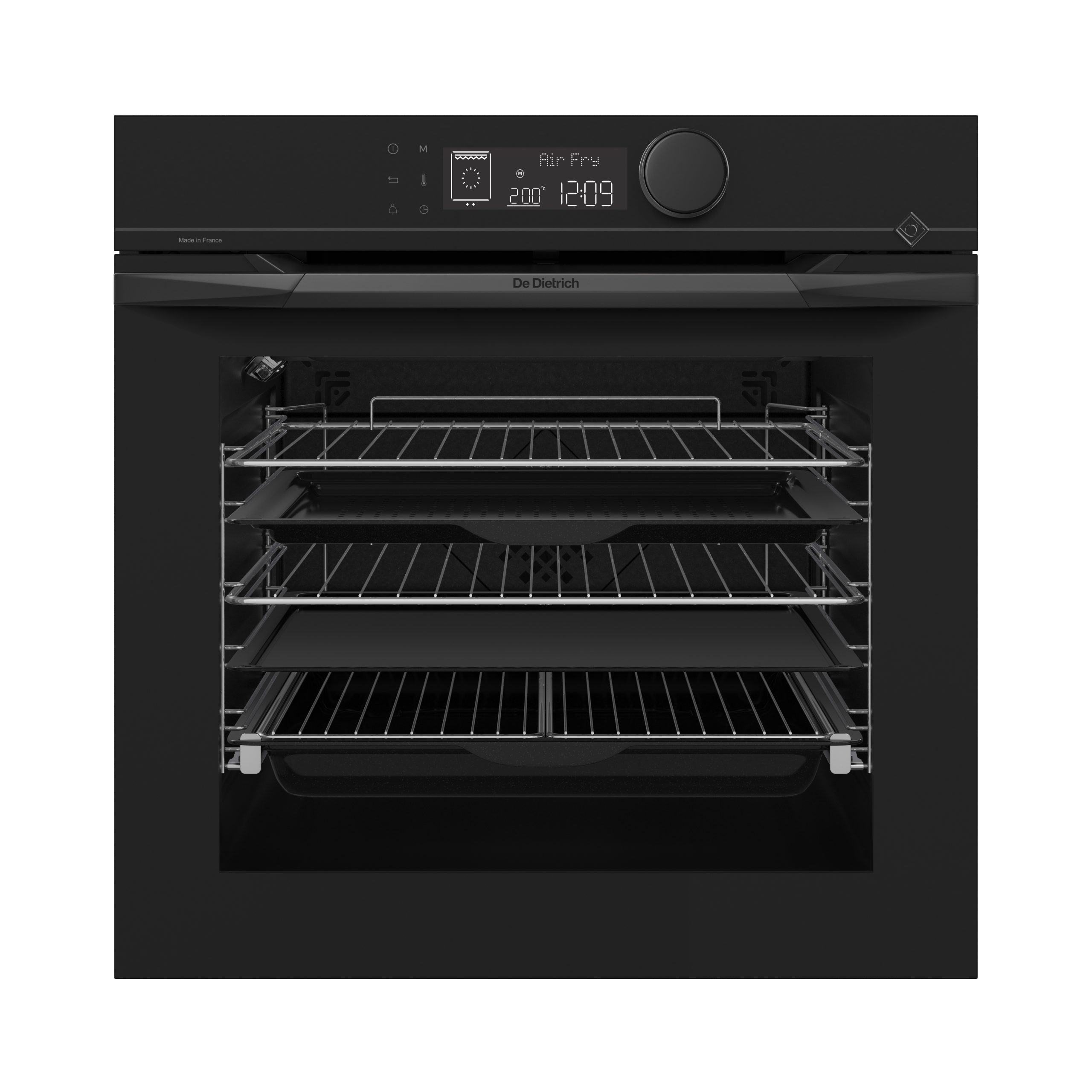 De Dietrich pirolitikus sütő, 73 l, 13 funkció, 98 auto recept, LCD, infinite black