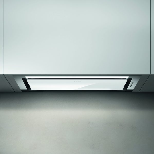 ELICA HIDDEN 2.0 IXGL/A/90 beépíthető páraelszívó, A energiaosztály, IEC turbo: 700 m3/h, 90 cm, inox/üveg