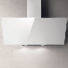 ELICA SHIRE WH/A/90 fali páraelszívó, design, 90 cm, A energiaosztály, IEC turbo: 650 m3/h, fehér üveg