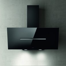 ELICA SHY-S BL/A/90 fali páraelszívó, design, 90 cm, fekete üveg