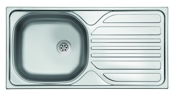 Evido BASIC rozsdamentes csepptálcás mosogató 86 x 43,5 x 15,5 cm - 105685