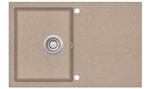 Evido Cubo 45S csepptálcás gránit mosogató 780 x 500 x 200 mm avena - 105721 - Image 2