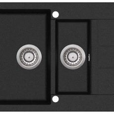 Evido Cubo 6S compact csepptálcás gyümölcsmosós gránit mosogató 800 x 500 x 200 mm antracit - 105574