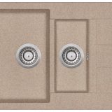 Evido Cubo 6S compact csepptálcás gyümölcsmosós gránit mosogató 800 x 500 x 200 mm avena - 105722