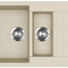 Evido Cubo 6S compact csepptálcás gyümölcsmosós gránit mosogató 800 x 500 x 200 mm bézs - 105572