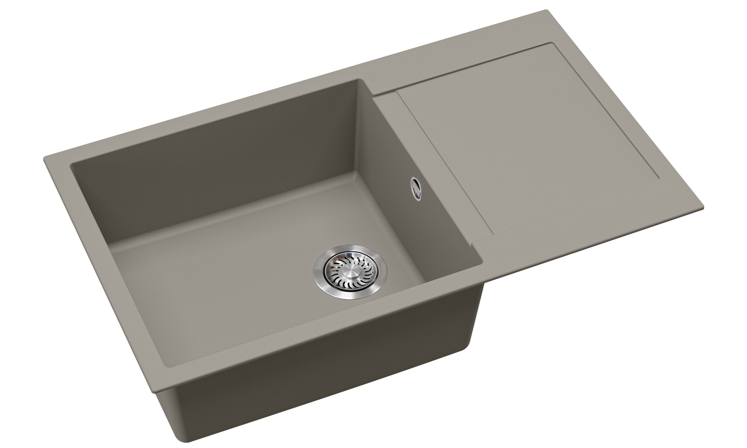 EVIDO Cubo XL 6S compact gránit mosogató, 860 x 500 mm, platina - 442060 - Image 2