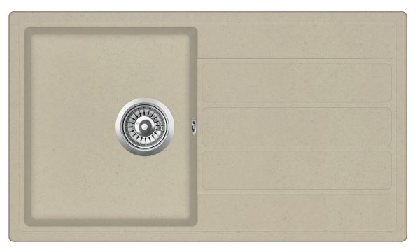 Evido EASY 45S csepptálcás gránit mosogató 760 x 440 x 170 mm bézs - 105980BK