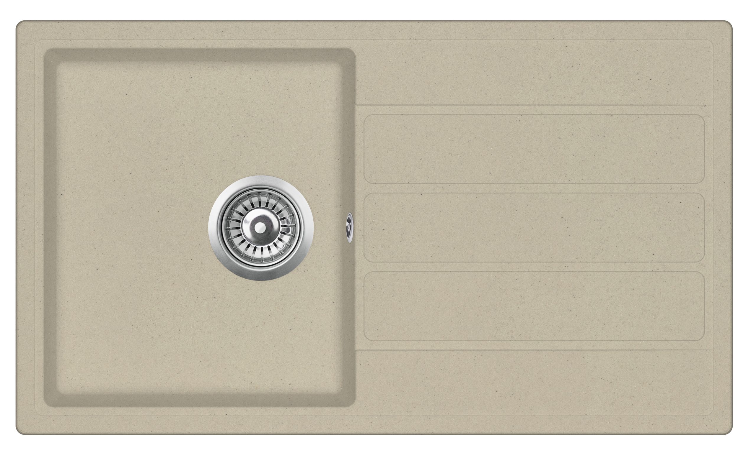 Evido EASY 45S csepptálcás gránit mosogató 760 x 440 x 170 mm bézs - 105980BK