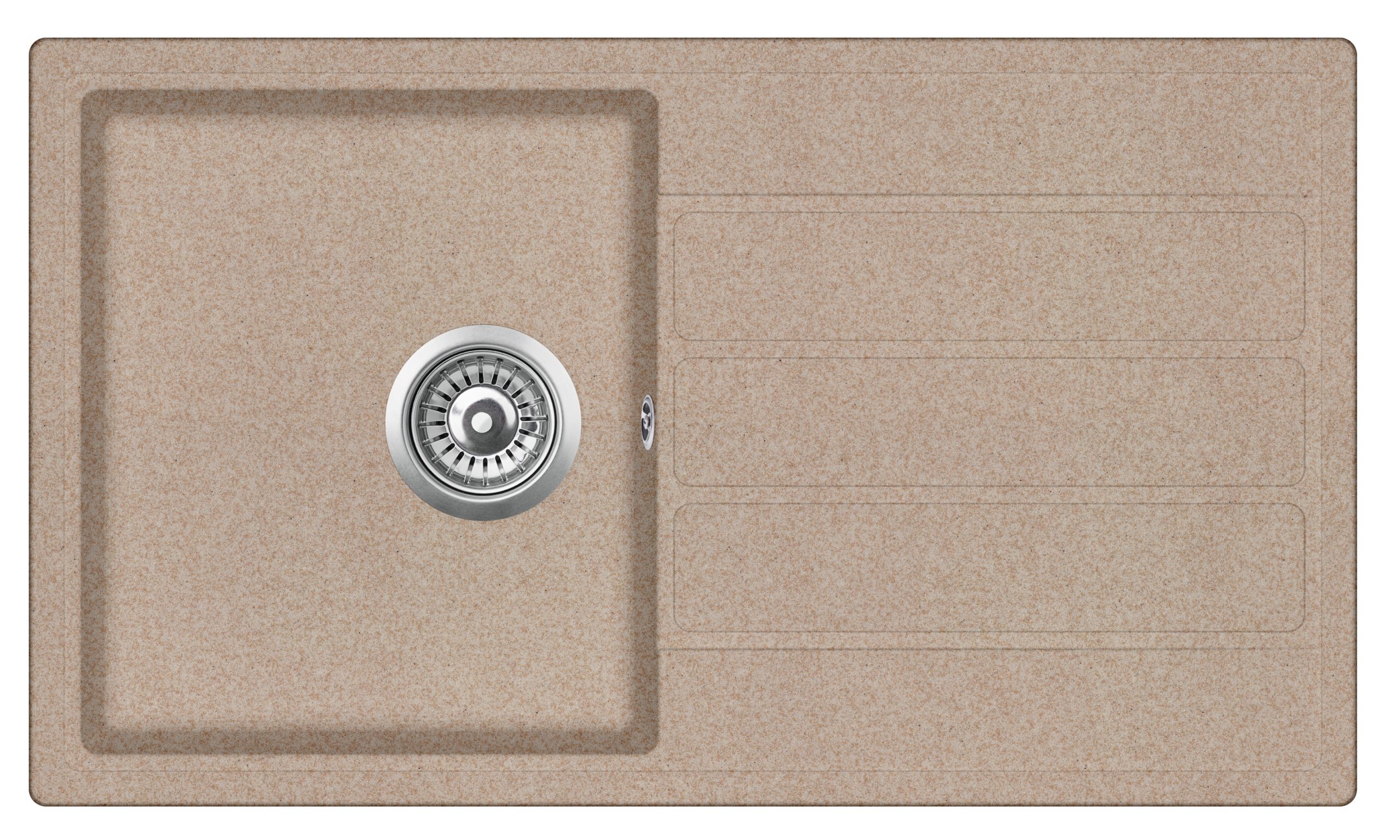 Evido Easy 45S csepptálcás gránit mosogató 760 x 440 x 170 mm avena - 105981BK