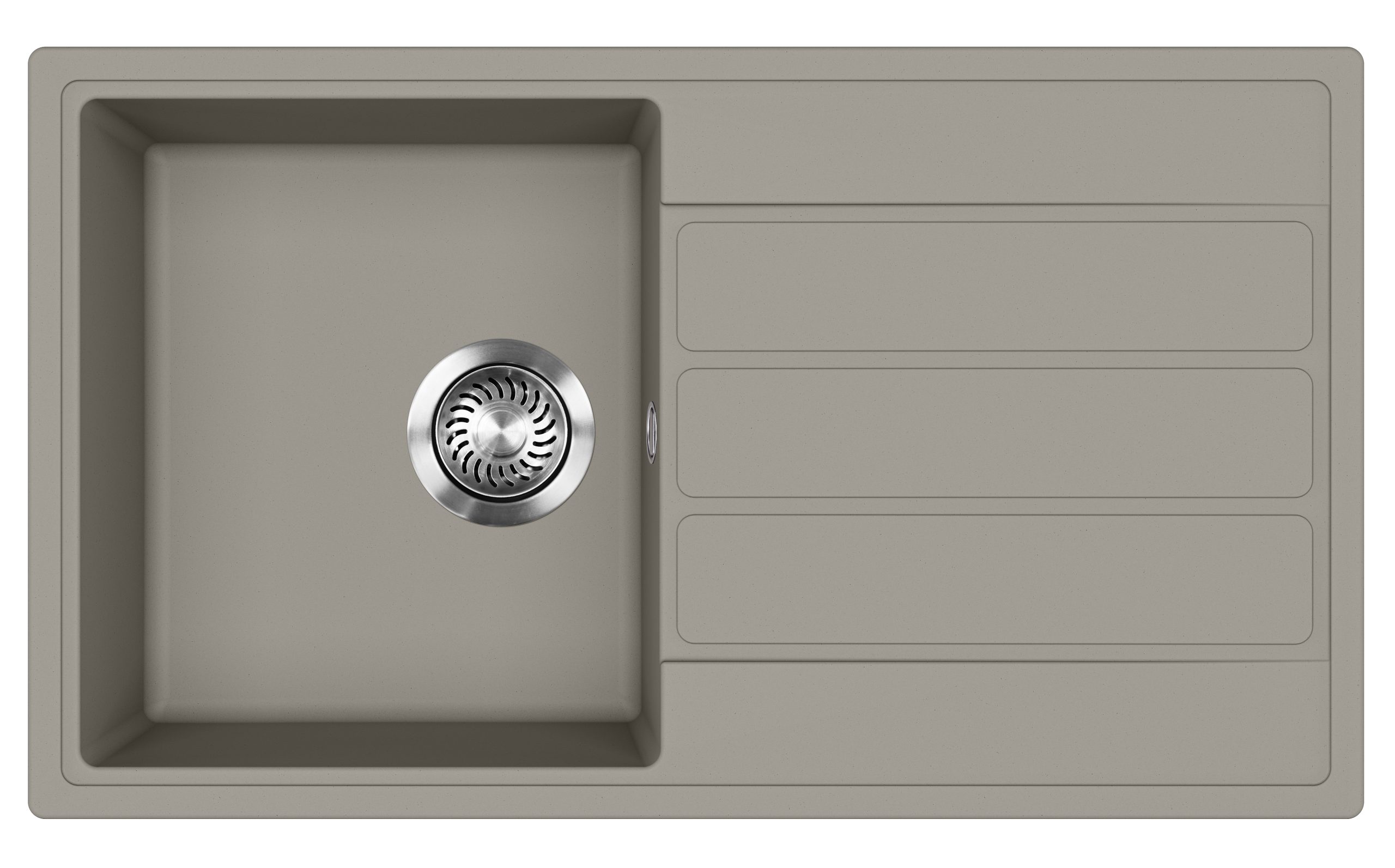EVIDO Easy 45S gránit mosogató, 760 x 440 mm, platina színben - 442068