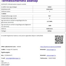 Evido FREE EE55W elektromos szabadonálló tűzhely fehér - FOEE55W-1