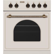 Evido FREE GE55C szabadonálló gáztűzhely elektromos sütő rusztikus bézs/bronz - FOGE55C-1