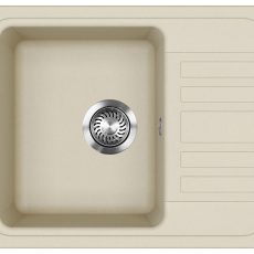 Evido Home 45S compact csepptálcás gránit mosogató 575 x 460 mm bézs - 105549