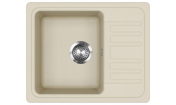 Evido Home 45S compact csepptálcás gránit mosogató 575 x 460 mm bézs - 105549