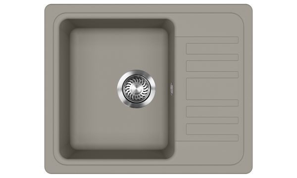 EVIDO Home 45S compact gránit mosogató 575x460 mm platina színben - 442066