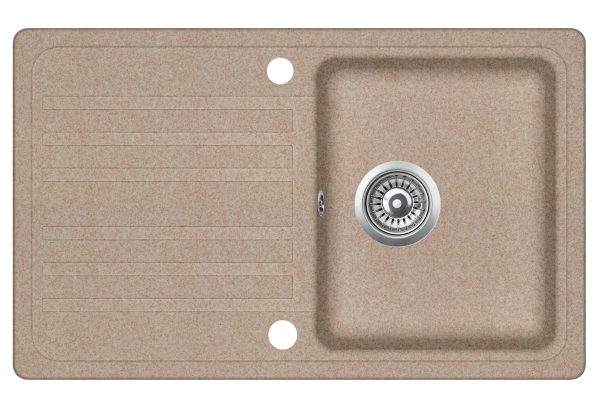 Evido Home 45S csepptálcás gránit mosogató 765 x 460 x 190 cm avena - 105732