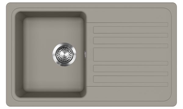 EVIDO Home 45S gránit mosogató, 765 x 460mm, platina színben - 442065