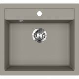 EVIDO Quadro 6 gránit mosogató, 562 x 510 mm, platina színben - 442063