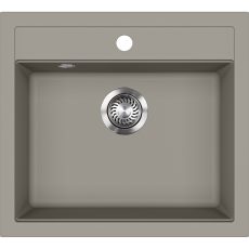 EVIDO Quadro 6 gránit mosogató, 562 x 510 mm, platina