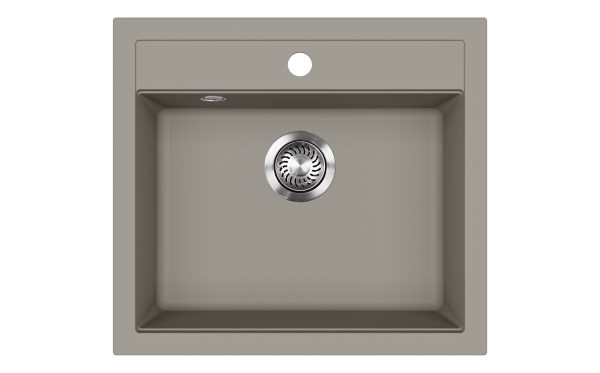 EVIDO Quadro 6 gránit mosogató, 562 x 510 mm, platina