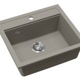 EVIDO Quadro 6 gránit mosogató, 562 x 510 mm, platina színben - 442063 - Image 2