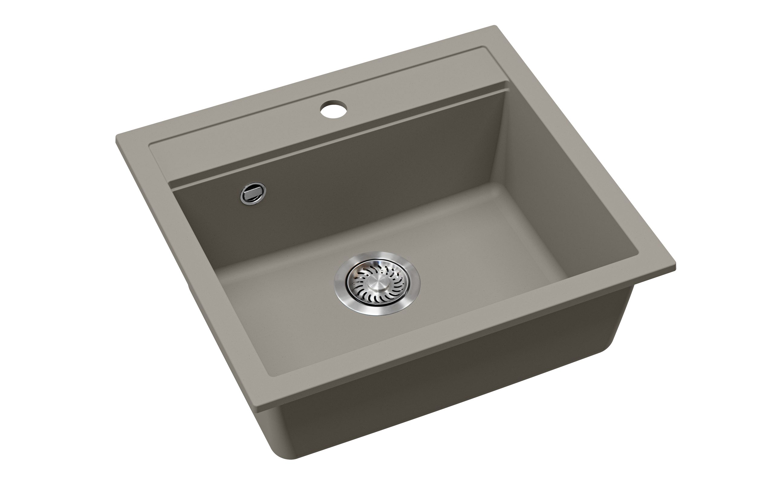 EVIDO Quadro 6 gránit mosogató, 562 x 510 mm, platina színben - 442063 - Image 2