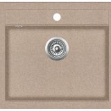 Evido Quadro 6 egymedencés gránit mosogató 562 x 510 x 200 mm avena - 105723