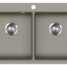 EVIDO Quadro 9 gránit mosogató, 860 x 510 mm, platina