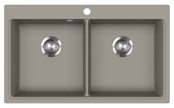 EVIDO Quadro 9 gránit mosogató, 860 x 510 mm, platina
