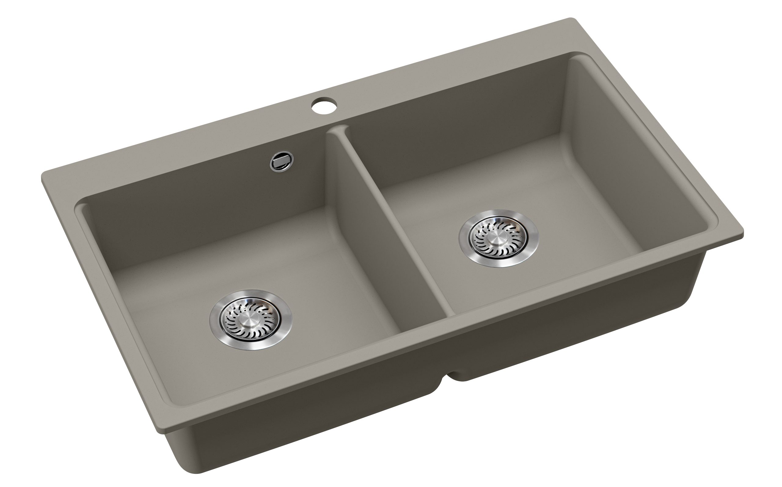 EVIDO Quadro 9 gránit mosogató, 860 x 510 mm, platina színben - 442064 - Image 2