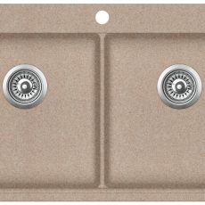 Evido Quadro 9 két medencés gránit mosogató 860 x 510 x 200 mm avena - 105724