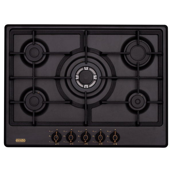 Evido RUSTIC-H 70A gáz főzőlap 70 cm antracit/bronz - HGR70A-1
