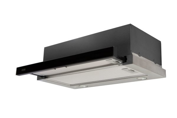 Evido SLIMLUX 60TC teleszkópos kihúzható páraelszívó touch control, fekete üveg fronttal - CHT6TB-3