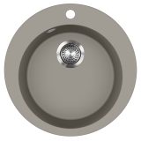 EVIDO Tondo kerek gránit mosogató, 505 mm, platina színben - 442067