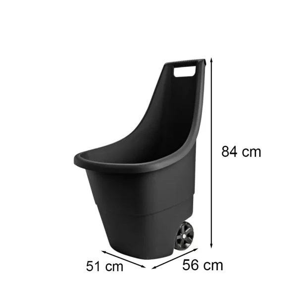 Keter Easy go breeze műanyag kerti talicska 50 l fekete - 230444 - Image 2