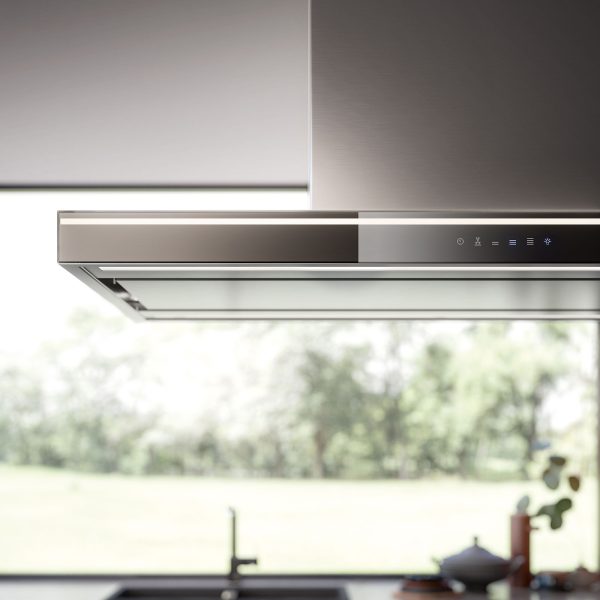 Falmec LUMINA NRS 90 cm sziget páraelszívó, inox/üveg - Image 4