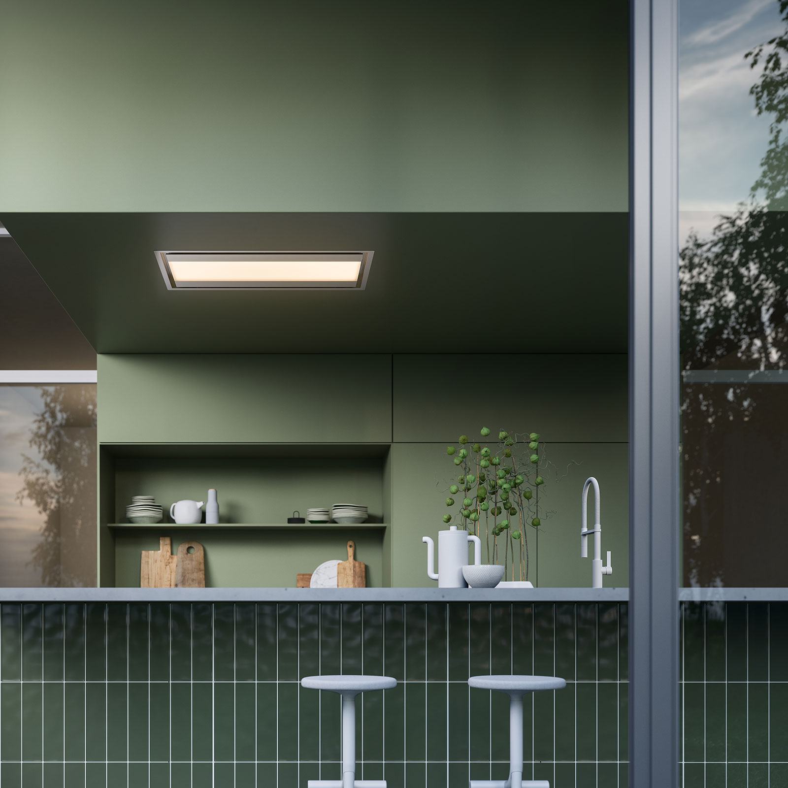 Falmec NUVOLA 90 cm mennyezeti páraelszívó, inox (motor nélkül) - Image 2