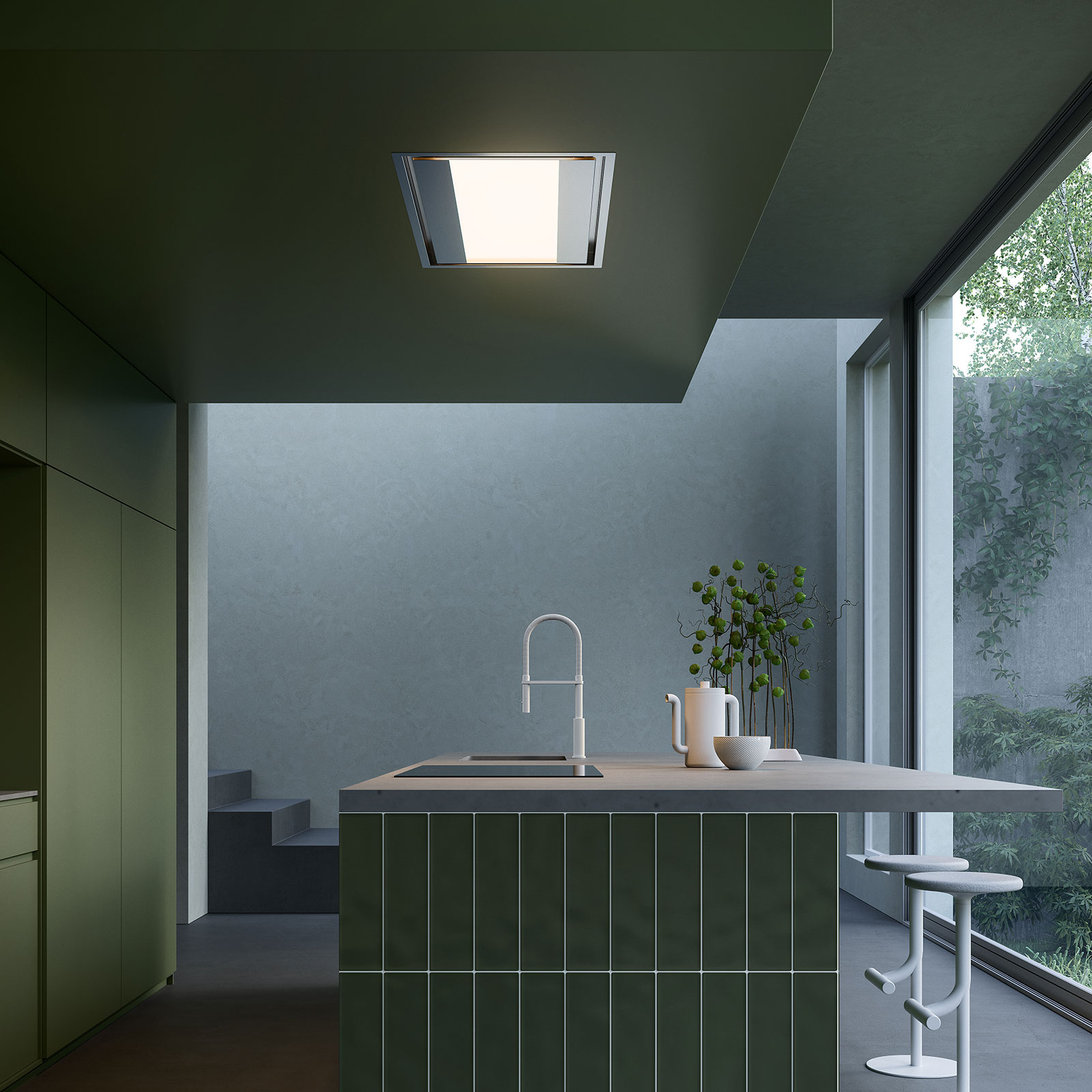 Falmec NUVOLA 90 cm mennyezeti páraelszívó, inox (motor nélkül) - Image 3