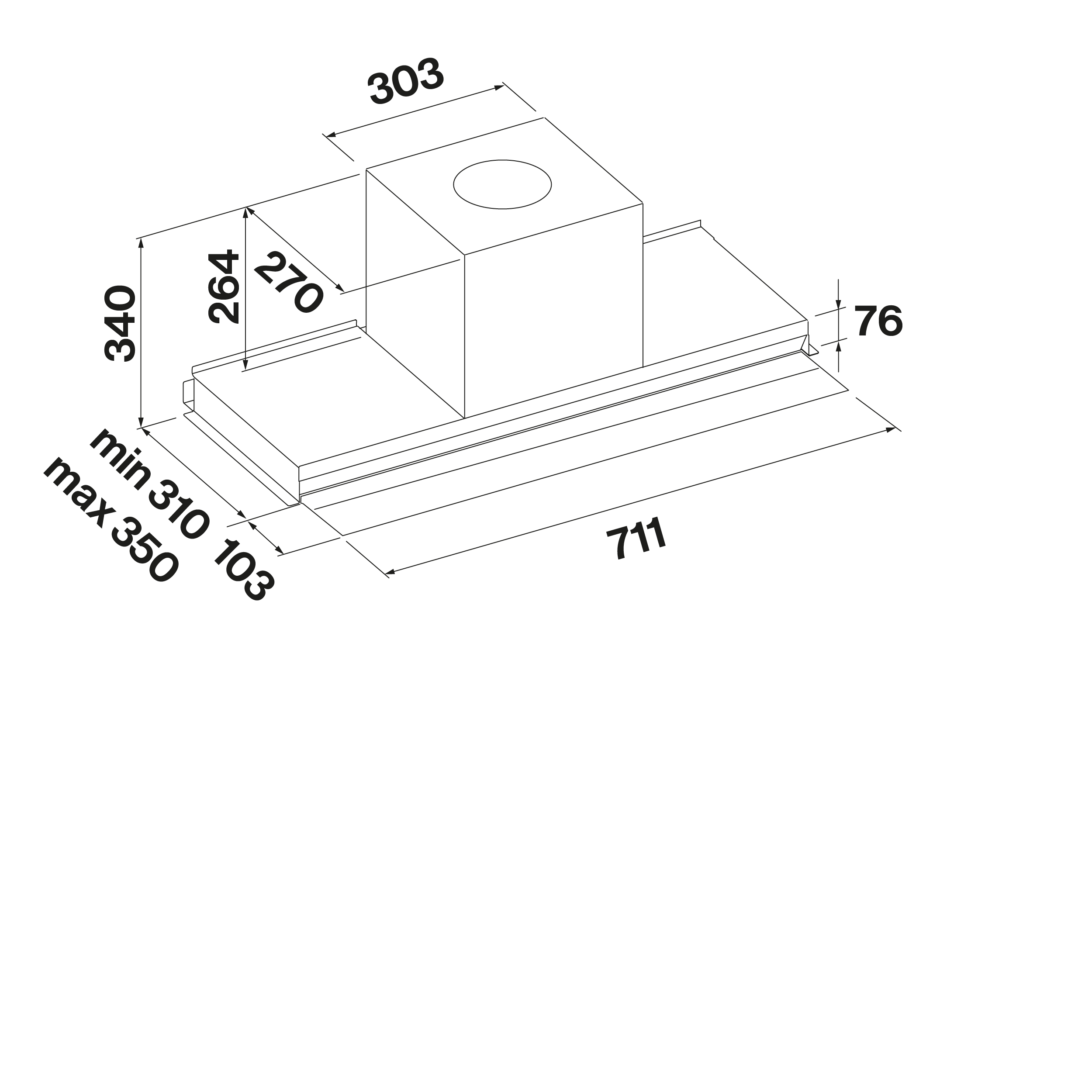 Falmec VIRGOLA NO-DROP TOUCH 75 cm beépíthető páraelszívó, inox - Image 5