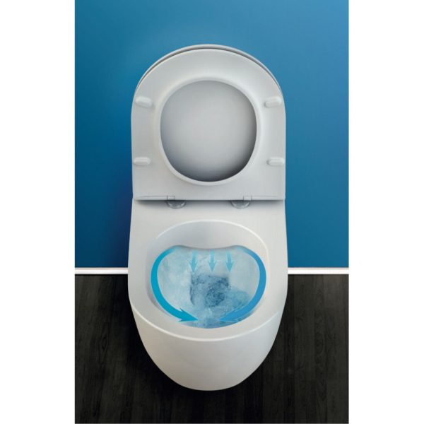 CeraStyle CITY fali WC - MATT FEHÉR - rimless - perem nélküli - rejtett szerelésű - mély öblítés - Image 5