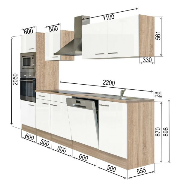 Yorki 280 konyhabútor sütős és mikrohullámű sütős kivitelben - Image 8