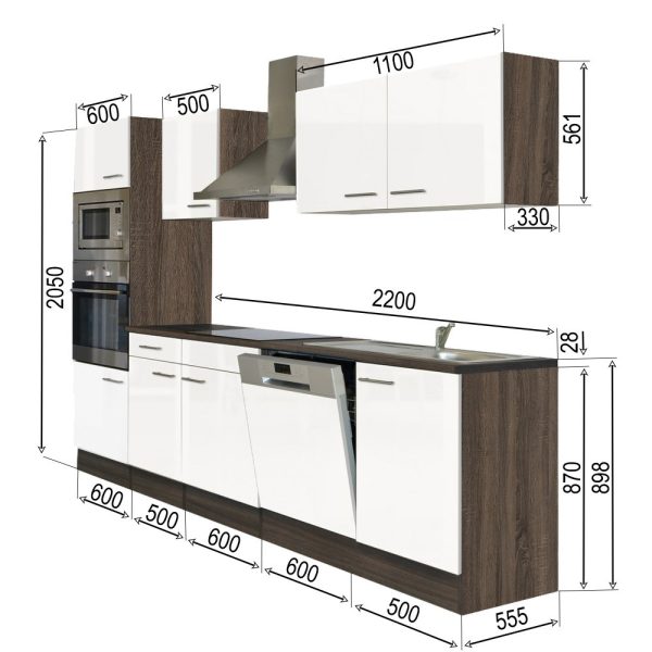 Yorki 280 konyhabútor sütős és mikrohullámű sütős kivitelben - Image 8