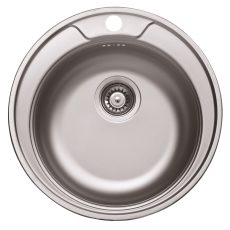 Livinox RONDO EC-145K rozsdamentes egymedencés kör mosogató Ø490 mm
