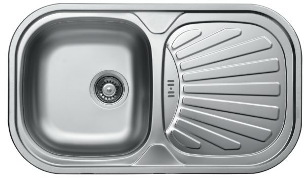 Livinox BIANCA EC-153DK csepptálcás, szövetmintás, rozsdamentes mosogató, forgatható 830 x 480 x 165 mm