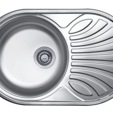 Livinox RONDO EC-159K csepptálcás rozsdamentes körtál mosogató 770 x 480 x 160 mm
