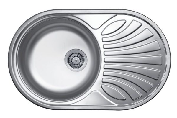 Livinox RONDO EC-159K csepptálcás rozsdamentes körtál mosogató 770 x 480 x 160 mm