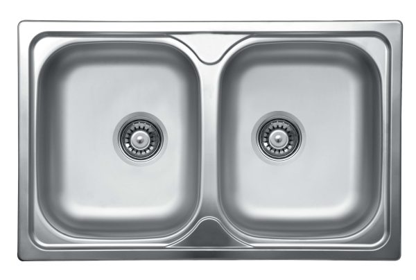 Livinox Triton EC-195K kétmedencés rozsdamentes mosogató dobozban 800 x 500 x 155 mm