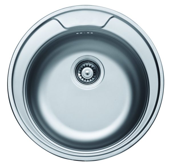 Livinox RONDO EC-145K rozsdamentes egymedencés kör mosogató Ø490 mm - Image 2
